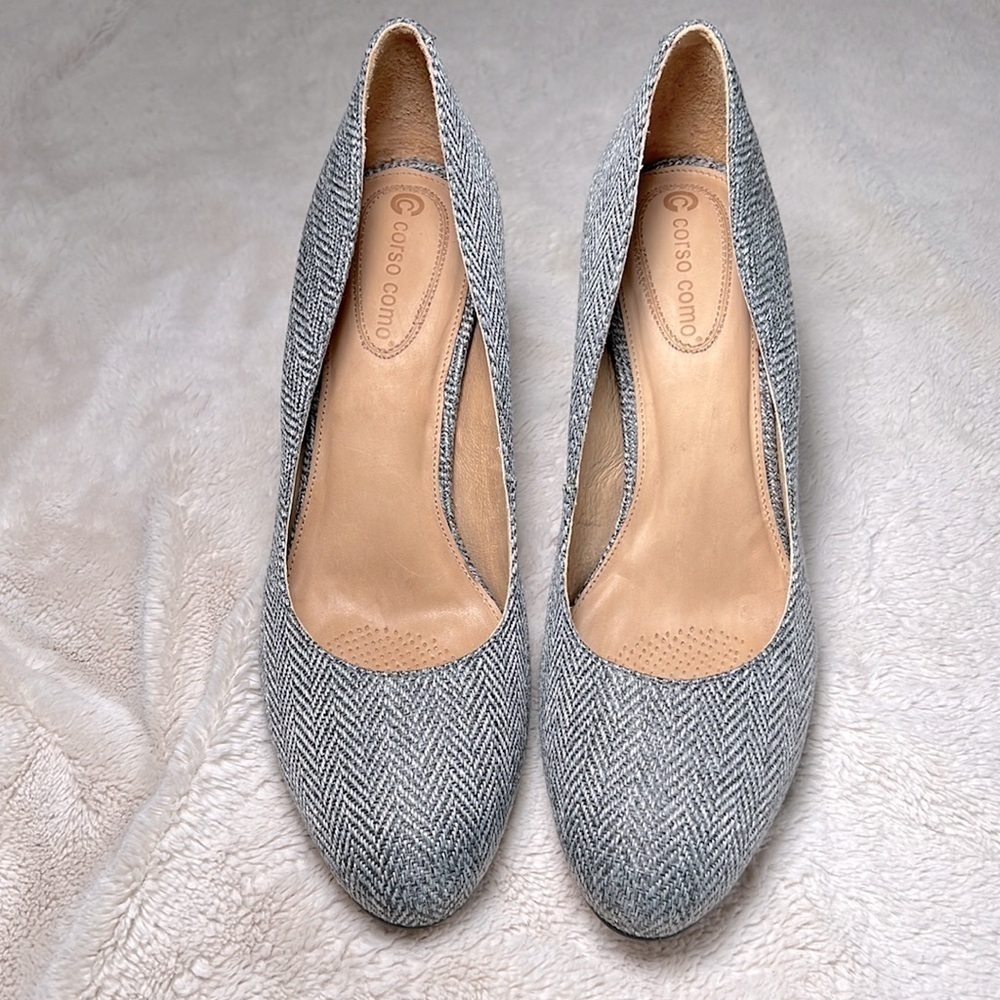 CORSO Como Gray Patterned Wool Stiletto Rounded T… - image 2